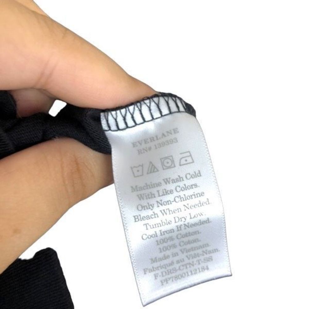 Everlane M Weekend Cotton Mini Shirt Dress in Black - Picture 8 of 8